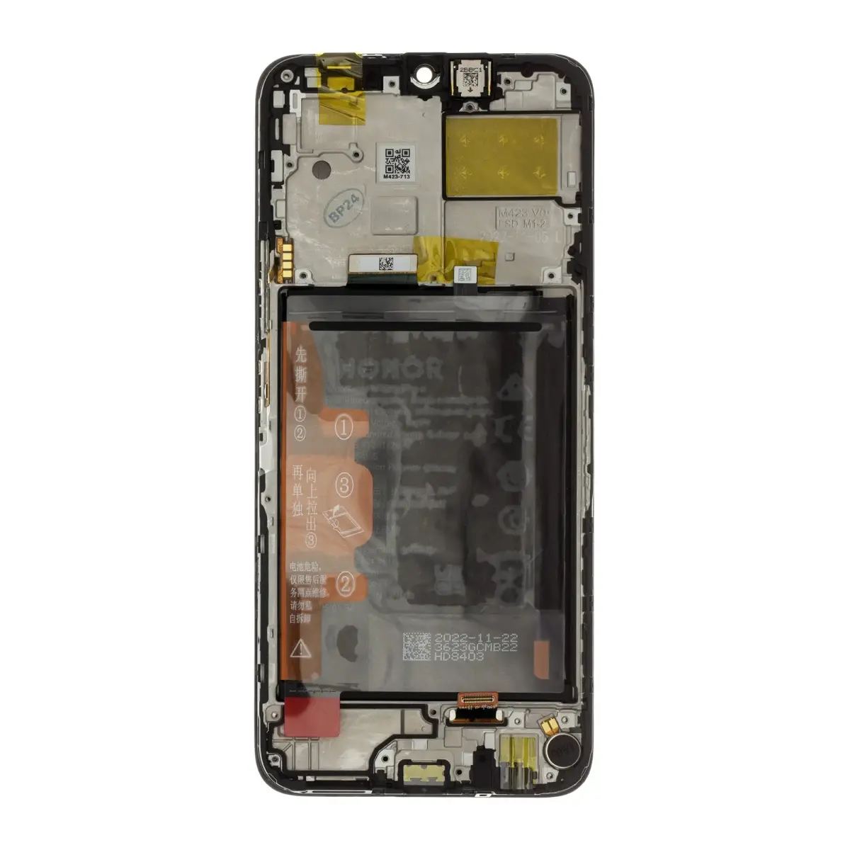 LCD Display + Touch Unit + Front Cover Honor X8 5G Black (Service Pack)