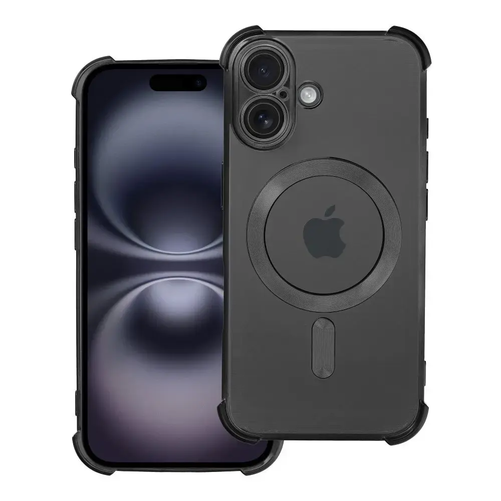 Case for iPhone 16 compatible with MagSafe Antishock Electro black