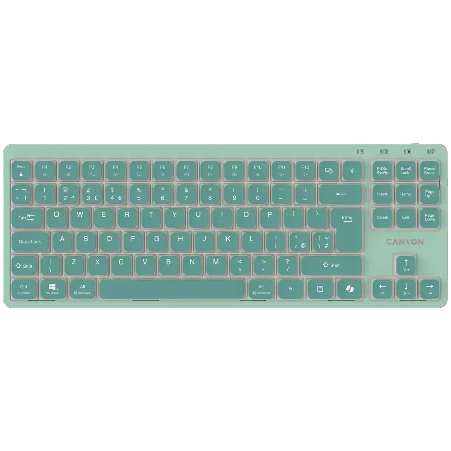 CANYON Keyboard OnType 10 Low Profile EN Wired Green