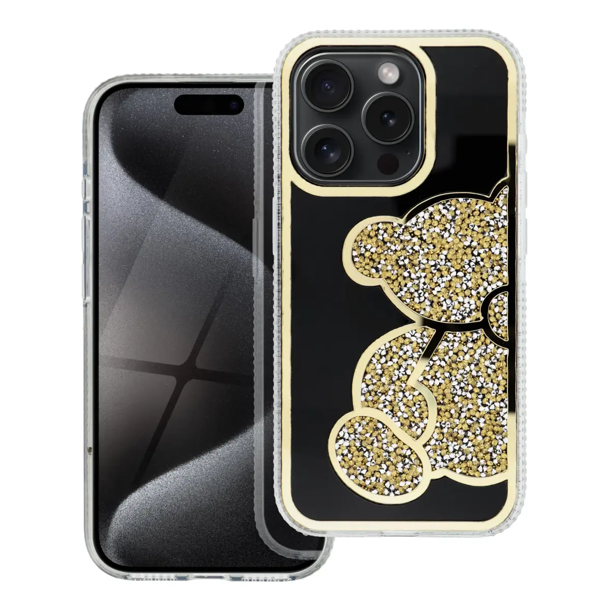 TEDDY BEAR maciņš telefonam iPhone 13 zelta krāsā