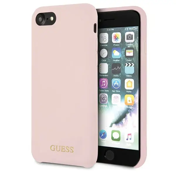 Guess GUHCI8LSGLLP iPhone 7|8|SE 2020 | SE 2022 light pink|jasnoróżowy hard case Silicone