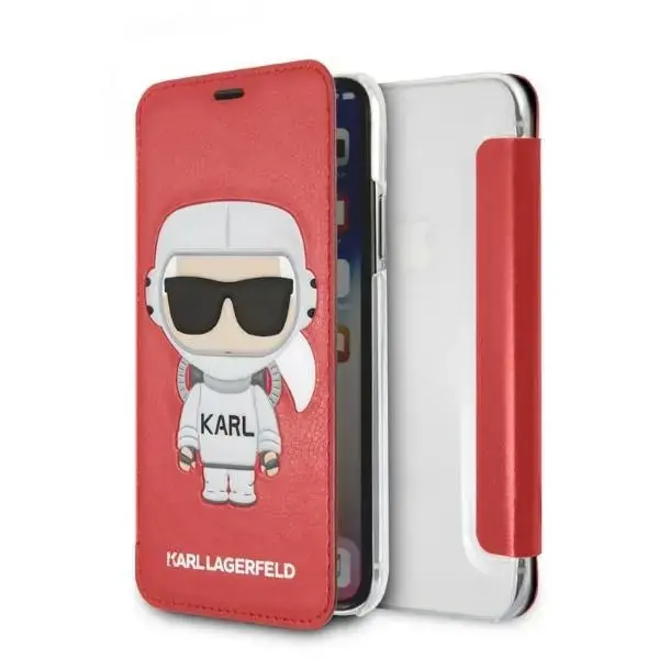 Karl Lagerfeld KLFLBKPXKSCORE iPhone X| XS bookcase czerwony|red Karl Space Cosmonaut