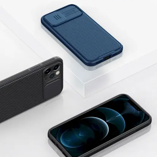 Nillkin CamShield Pro Magnetic Hard Case for iPhone 12 Pro Max 6.7 Blue