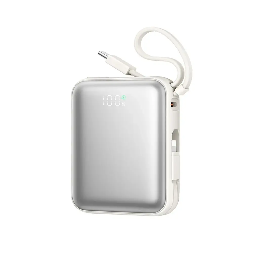 Joyroom JR-PBF27 ārējais akumulators (powerbank) | 10 000 mAh | 22.5W | USB-C, Lightning | balts