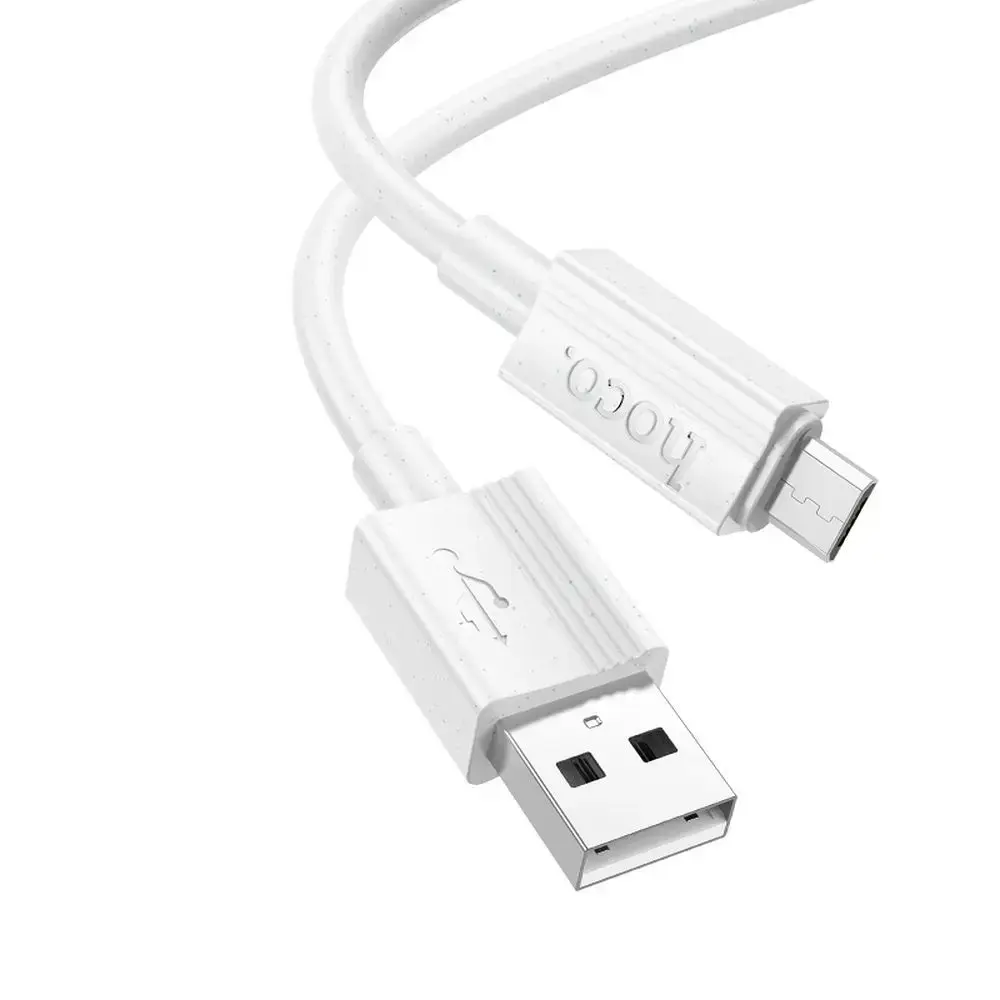 HOCO X107 datu pārraides un uzlādes vads | USB-A uz Micro USB | 12W | 1m | balts