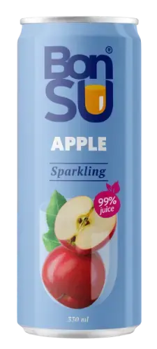 Gāzēts atspirdzinošs ābolu sulas dzēriens BONSU, 330 ml (DEP)