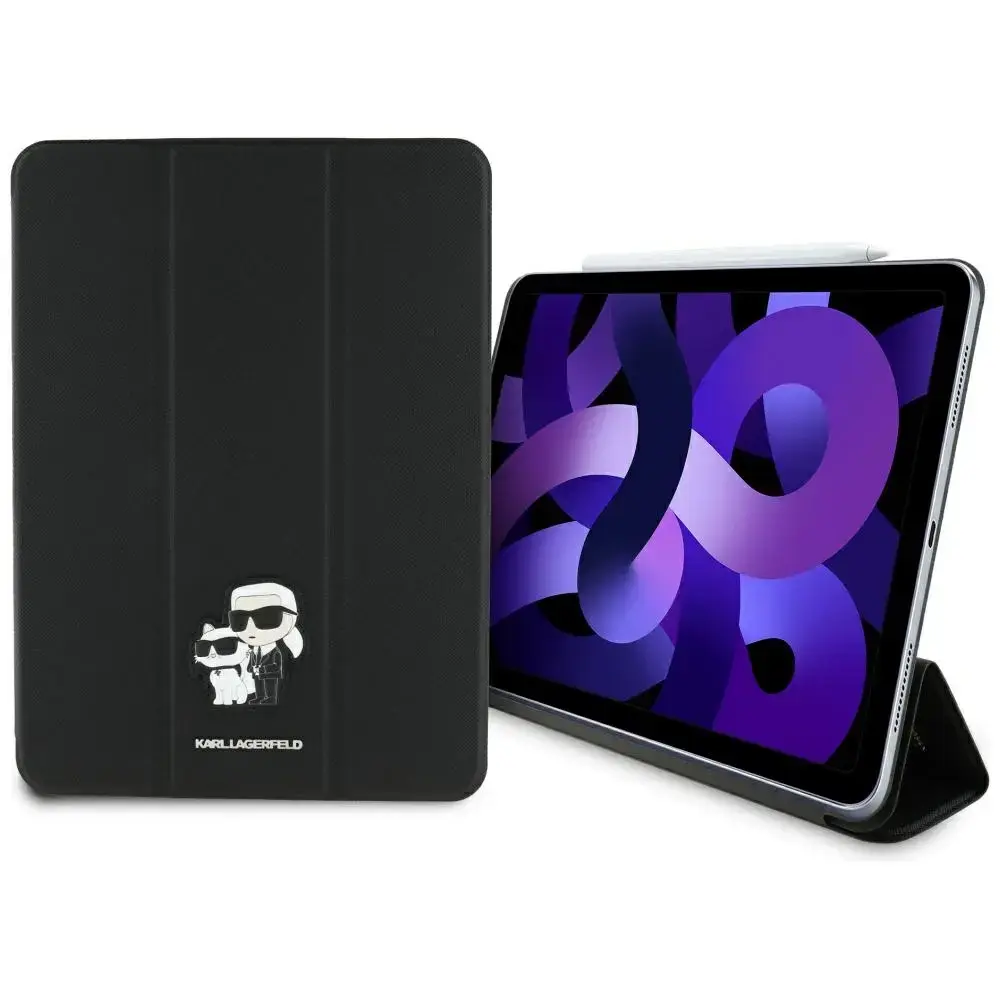 Karl Lagerfeld KLFC11RM24SAKCK iPad Air   11" 2024 Book Cover czarny|black Saffiano Magnetic Karl &Choupette