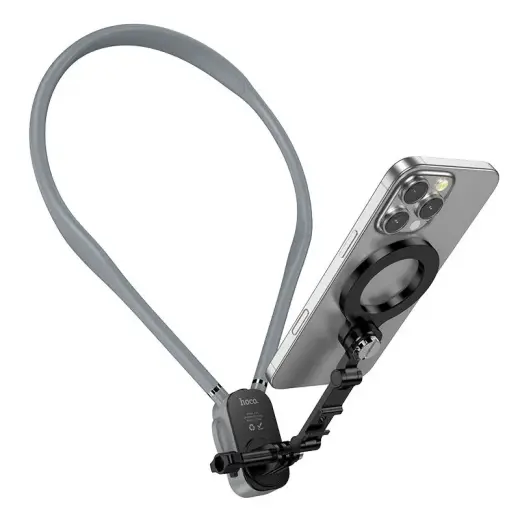 Neck magnetic phone holder Hoco K31 black gray