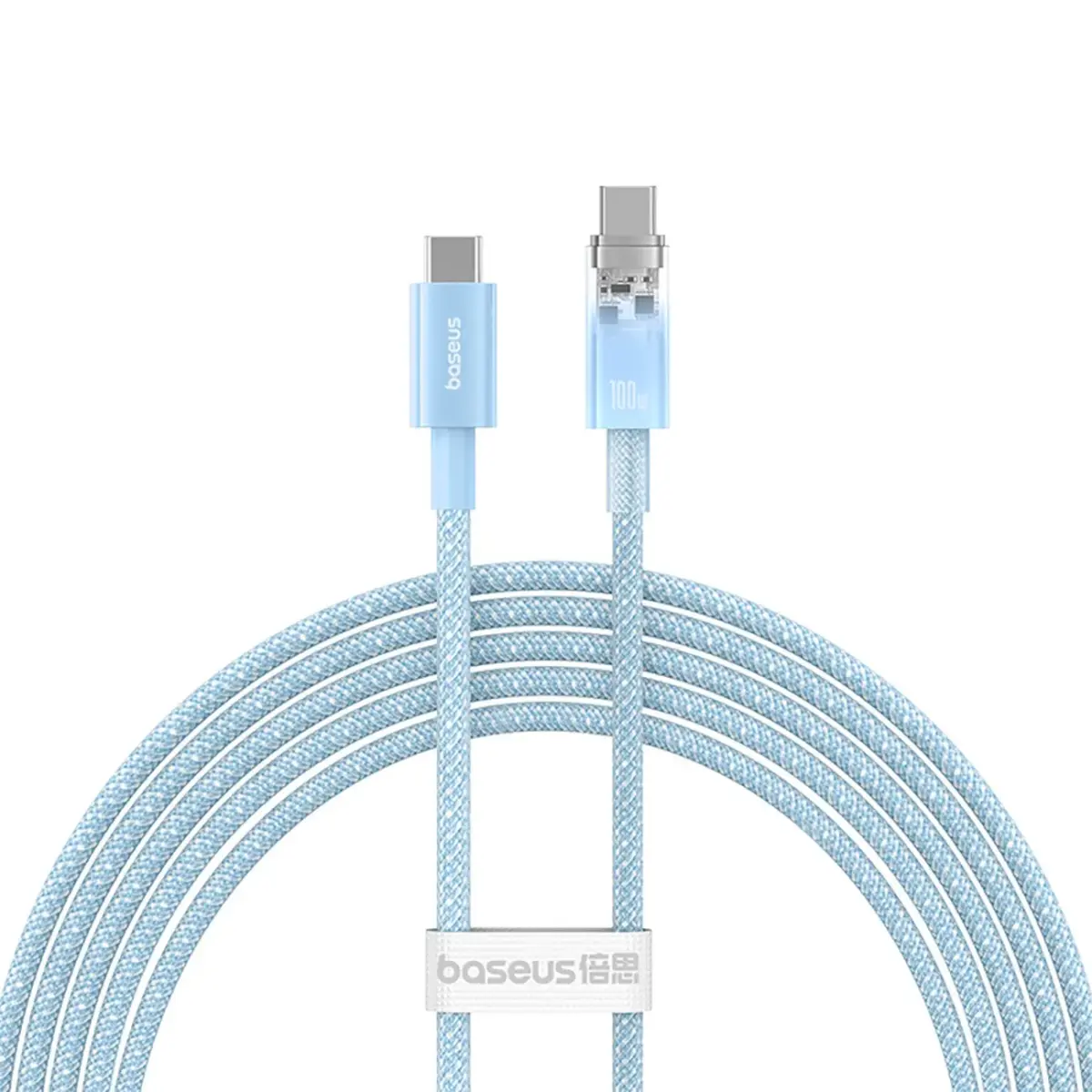 Baseus Explorer data transfer and charging cable | USB-C to USB-C | 100W | 2m | blue