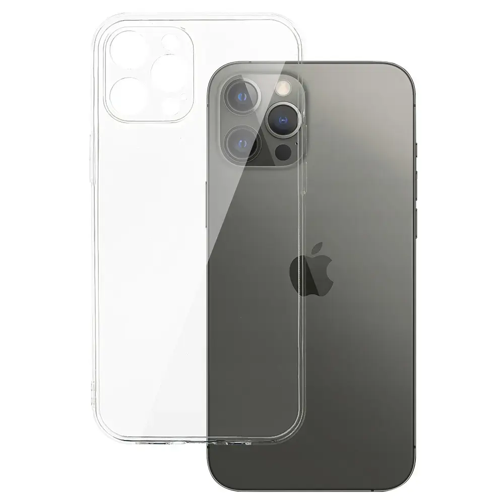 2 mm maciņš telefonam iPhone 12 Pro caurspīdīgs