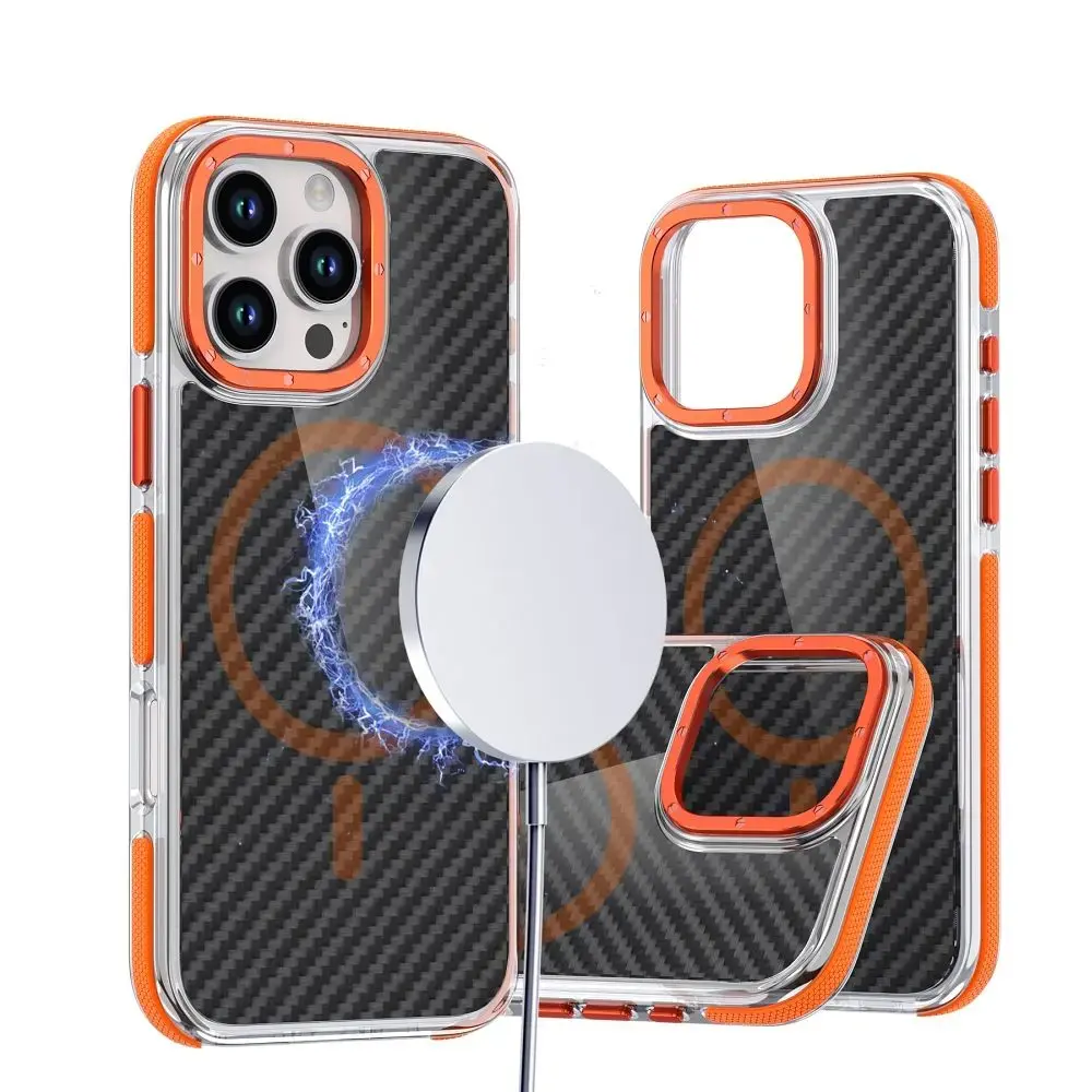 Case for Samsung A56 5G Fiber compatible with MagSafe orange