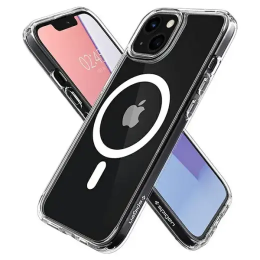 Spigen Ultra Hybrid Mag protect чехол с поддержкой MagSafe для телефона iPhone 13 Mini прозрачный