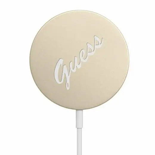 Guess GUCBMSVSLG Vintage Logo juhtmevaba laadija | Qi | Ühildub MagSafe'iga | 15W | kuldne