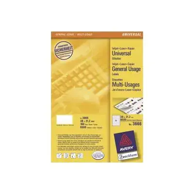 Avery Zweckform, Labels Avery 38 x 21,2mm, A4 (3666)