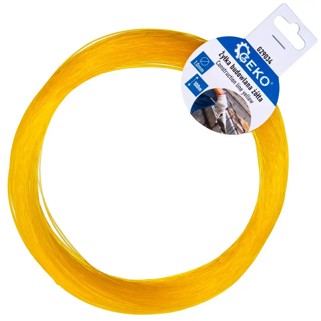 Būvniecības aukla 1.0mm 100m – dzeltena