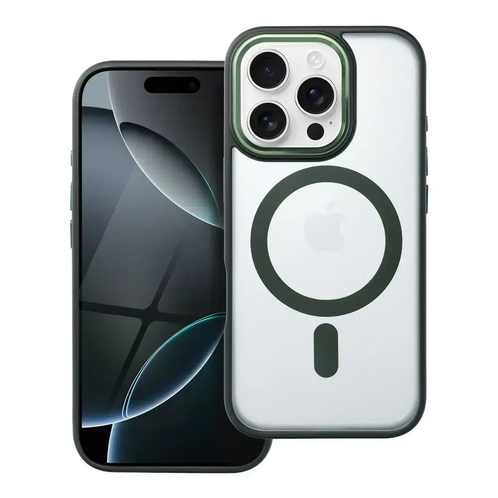 MATTE MAG COVER case compatible with MagSafe for IPHONE 16 Pro green