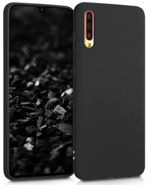 Fusion Soft Matte Back Case Silicone Case For Samsung A705 Galaxy A70 Black