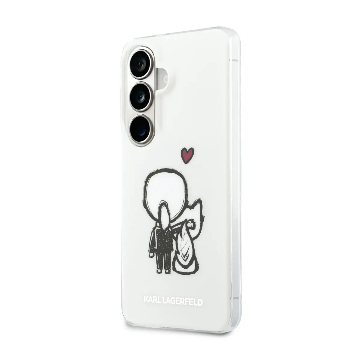 Karl Lagerfeld IML K&CH Back Logo Magnetic Case for iPhone Samsung Galaxy S26 Transparent
