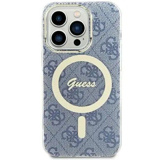 Guess GUHMP15SH4STB iPhone 15 | 14 | 13 6.1" niebieski|blue hardcase IML 4G MagSafe