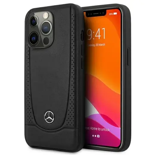 Mercedes MEHCP14LARMBK iPhone 14 Pro 6,1" czarny|black hardcase Leather Urban