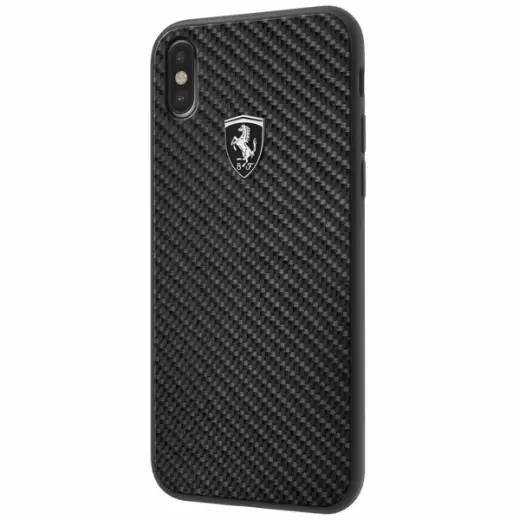 Ferrari Hardcase FEHCAHCPXBK iPhone X|Xs black|czarny Carbon Heritage