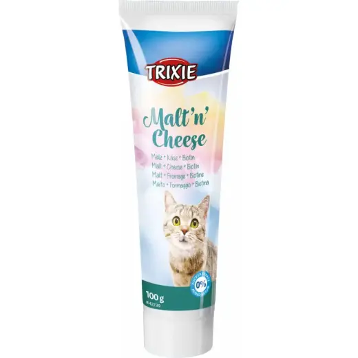 Barības piedeva kaķiem - Trixie Malt Cheese Anti-Hairball, 100 g