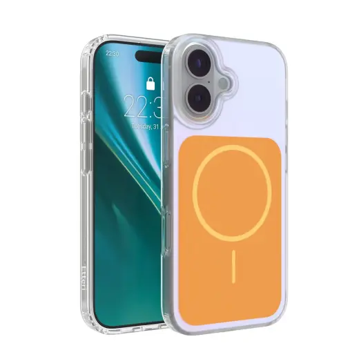 Etteri Hidden Pearl Epoxy Mag telefono dėklas iPhone 17 oranžinis