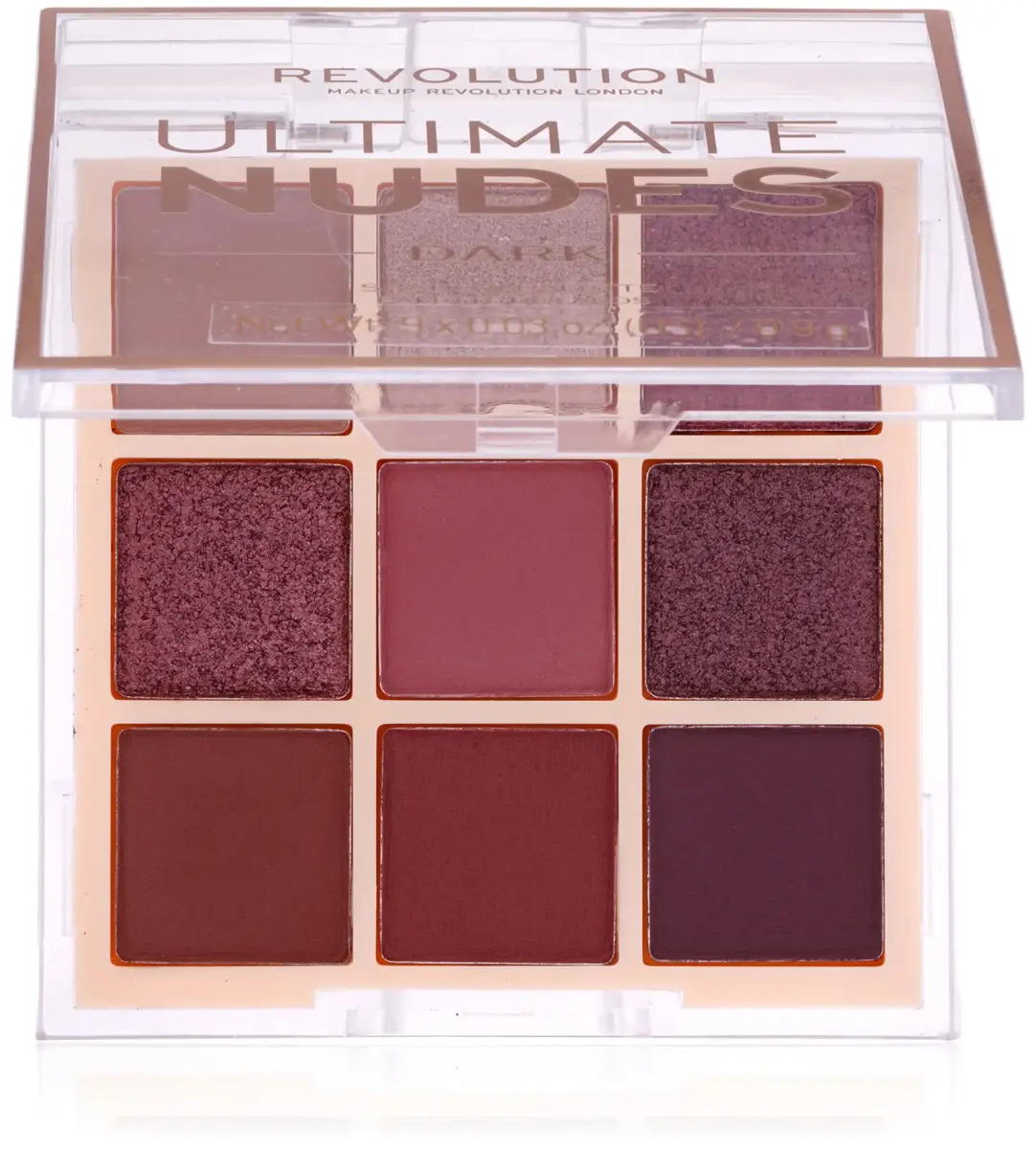 Makeup Revolution, Ultimate Nudes, Eyeshadow Palette, Dark, 9 Shades, 8.1 g