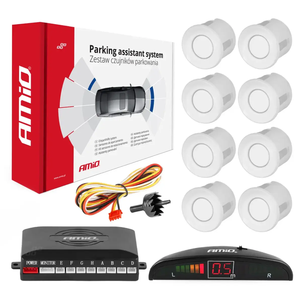 Parking sensor 8 LED white