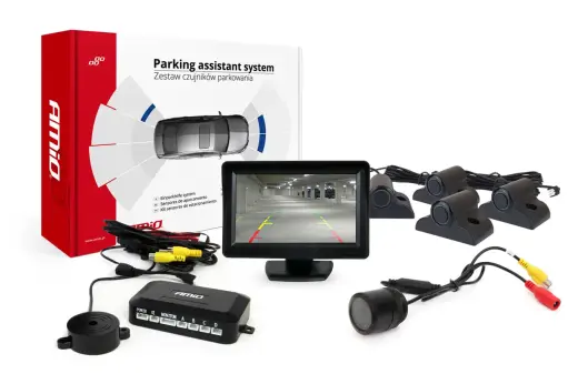Parking assistant system TFT01 4,3" with HD-301-IR 4 sensors black Truck