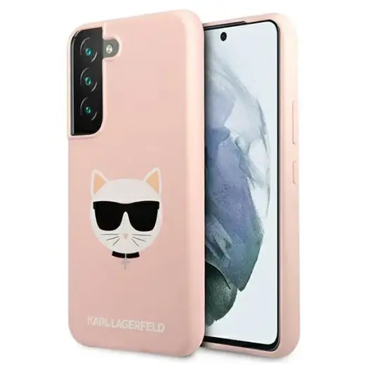 Karl Lagerfeld KLHCS22SSLCHPI S22 S901 hardcase  różowy|pink Silicone Choupette Head