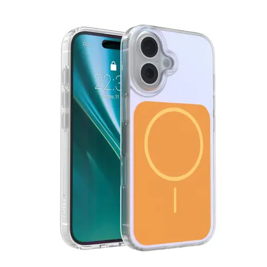 Etteri Hidden Pearl Epoxy Mag telefono dėklas iPhone 16 oranžinis