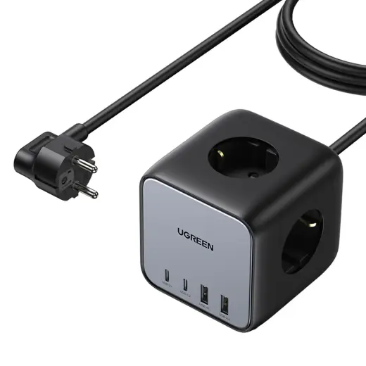 Ugreen cube tīkla lādētājs | 65W | USB-C, USB-A | melns