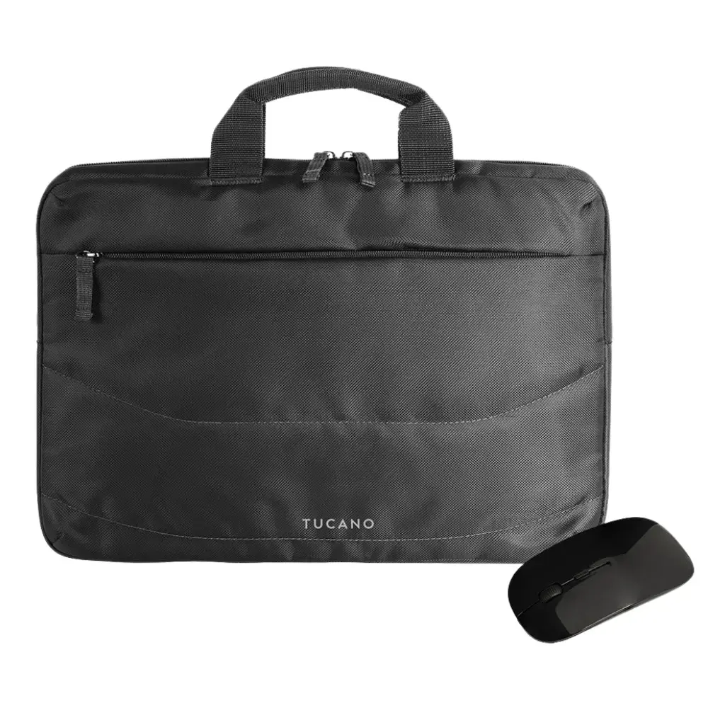 Tucano Borsa Idea set: 13.3"/14" laptop bag + mouse black
