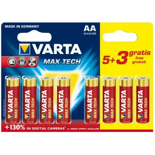 Varta Max Power AA MN1500 Alkaline LR6 1.5V Batteries (8pcs) (EU Blister)