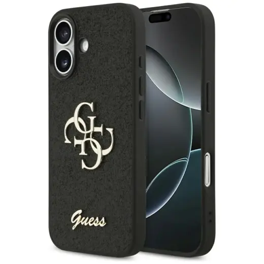 Guess 4G Strap maciņš telefonam iPhone 17 melns