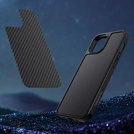 Nillkin Synthetic Fiber Carbon case for iPhone 13 black