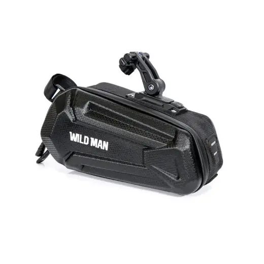 WILDMAN traveling bag under bike saddle with zipper 1,2L XT7 black