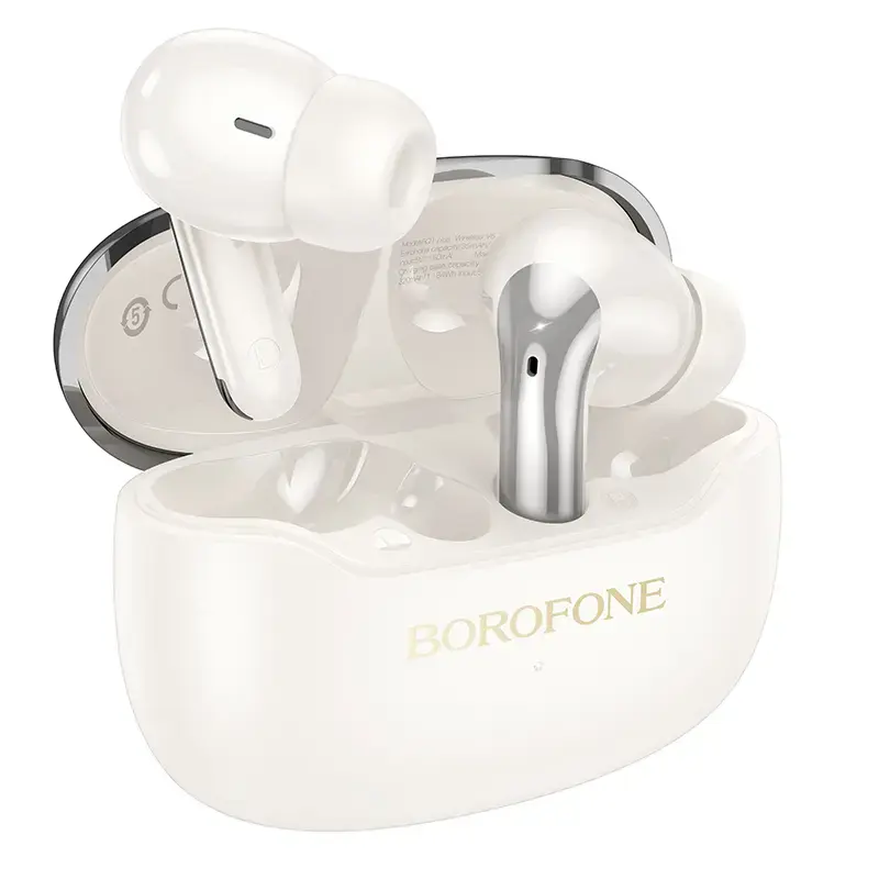 Borofone TWS Bluetooth Earphones FQ1 Plus Shine ANC+ENC white