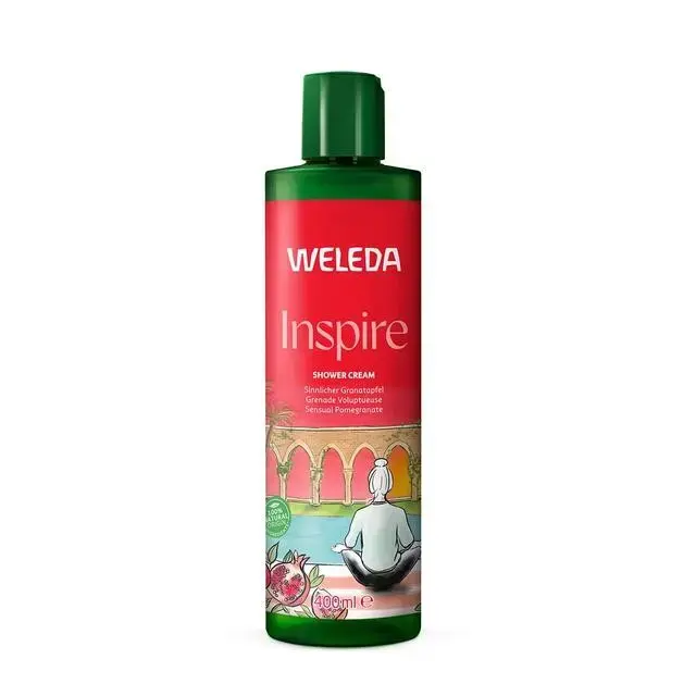 Weleda Inspire Pomegranate Body Wash in Clear