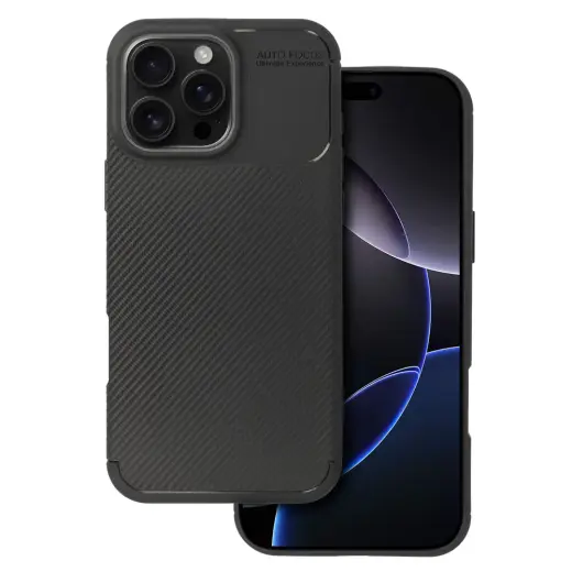 Tel Protect Carbon Elite maciņš telefonam iPhone 16 Pro Max melns