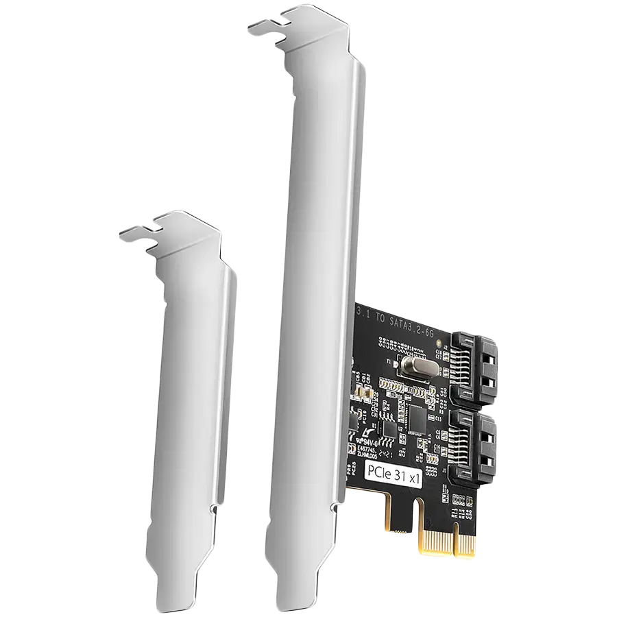 Axagon Two-channel SATA III PCI-Express controller with two internal SATA port outputs. Standard & Low profile.
