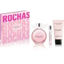 Mademoiselle Rochas Gift Set EDP 50 ml, body lotion 50 ml, and EDP miniature 7.5 ml.
