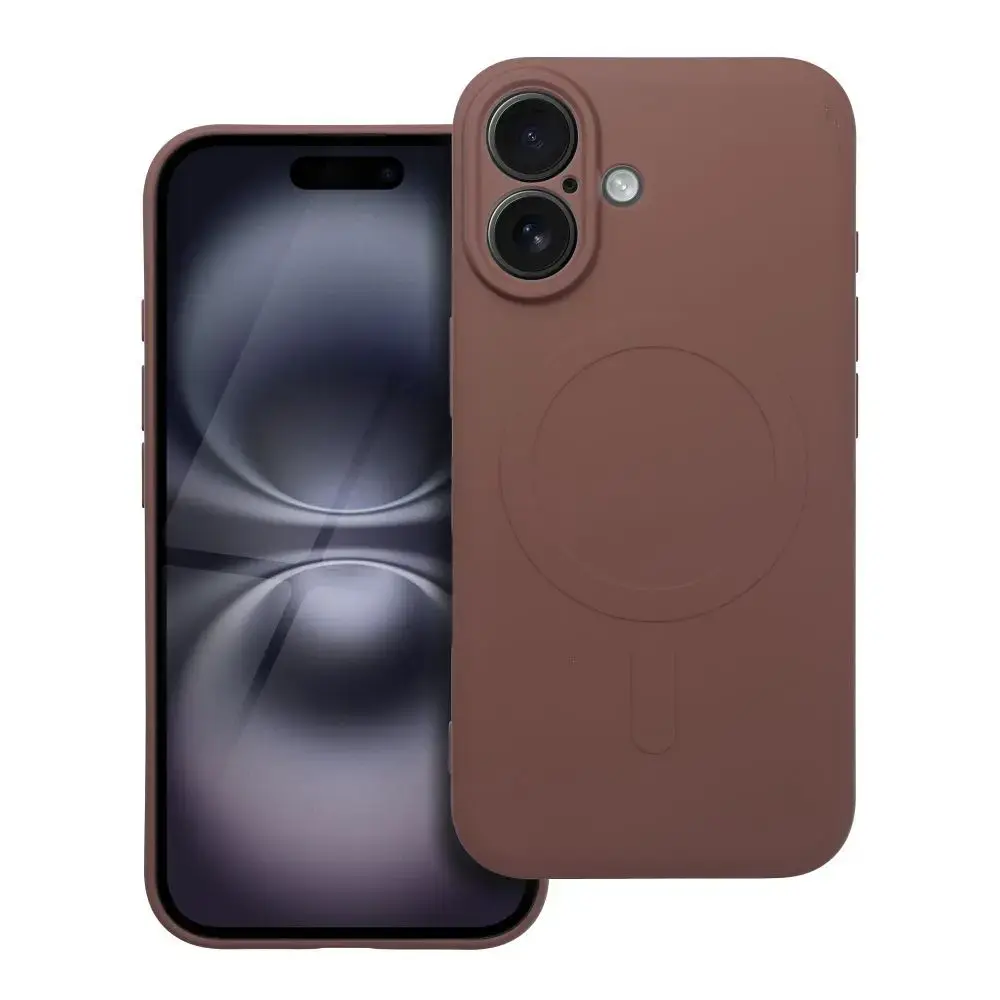 Silicone Mag Cover maciņš ar MagSafe atbalstu telefonam iPhone 17 Air brūns