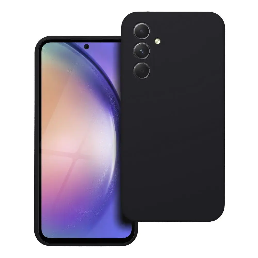 Silicone 2mm telefono dėklas Samsung Galaxy A54 (A546) juodas