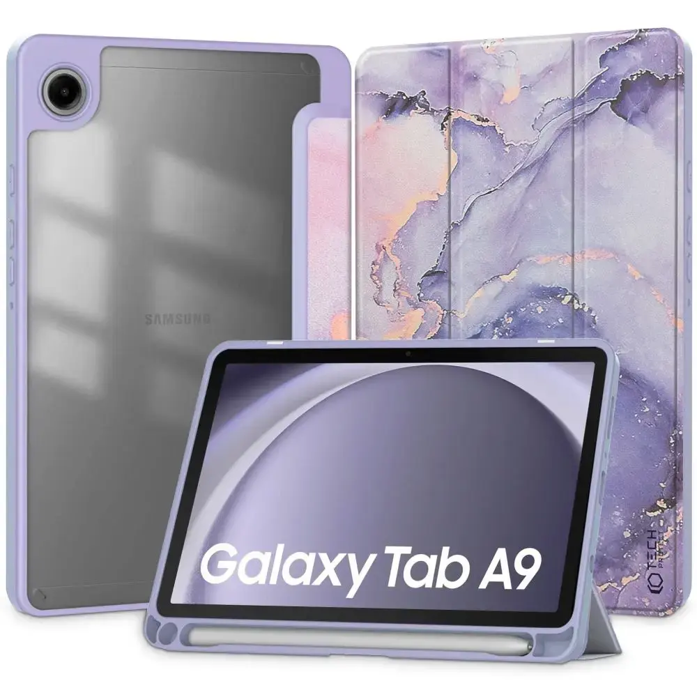 Tech-Protect SC Pen Hybrid case for Samsung Galaxy Tab A9 8.7" X110 | X115 - purple marble