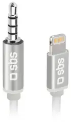 Adapteris SBS 3.5mm jack Male - Lightning Male 1m White