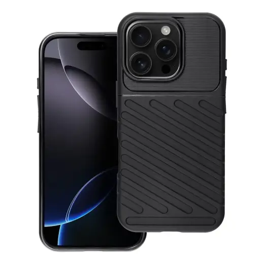 THUNDER telefono dėklas iPhone 16 Pro juodas