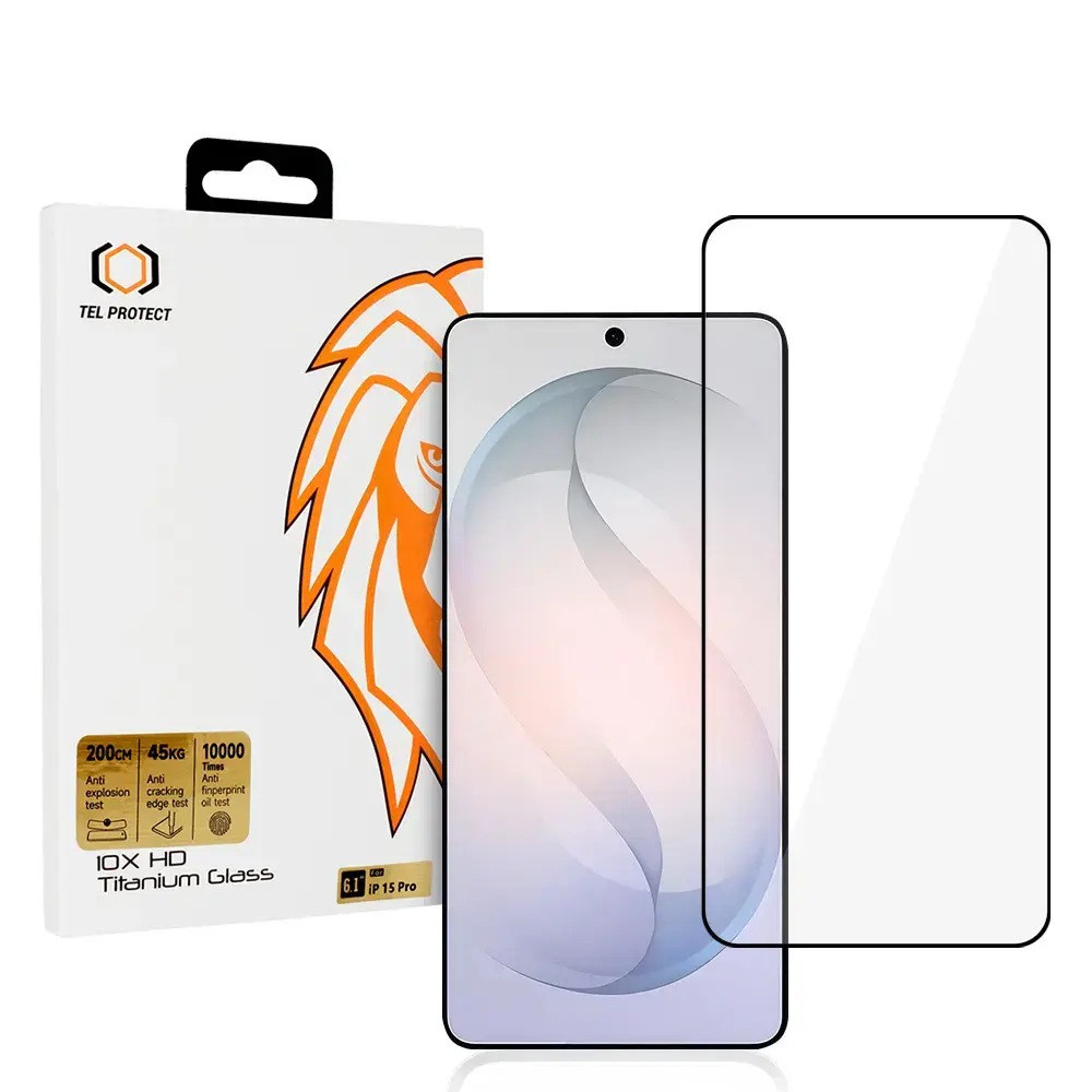 Tel Protect 10X HD Titanium aizsargstikls telefona ekrānam Galaxy S26+ (saderīgs ar pirksta nospieduma sensoru)