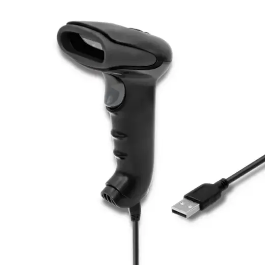 Qoltec barcode reader scanner | 1D | CCD matrix | USB | Black